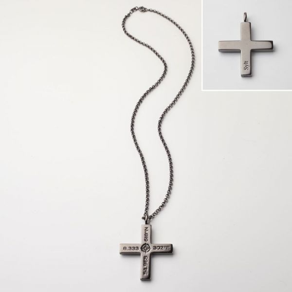 Anhänger mit Kette Sylt Sterling Silber anthrazit rhodiniert